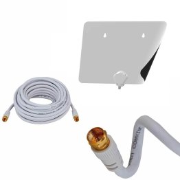 45 Miles Indoor Dual-Color HDTV Antenna with Detached Cable