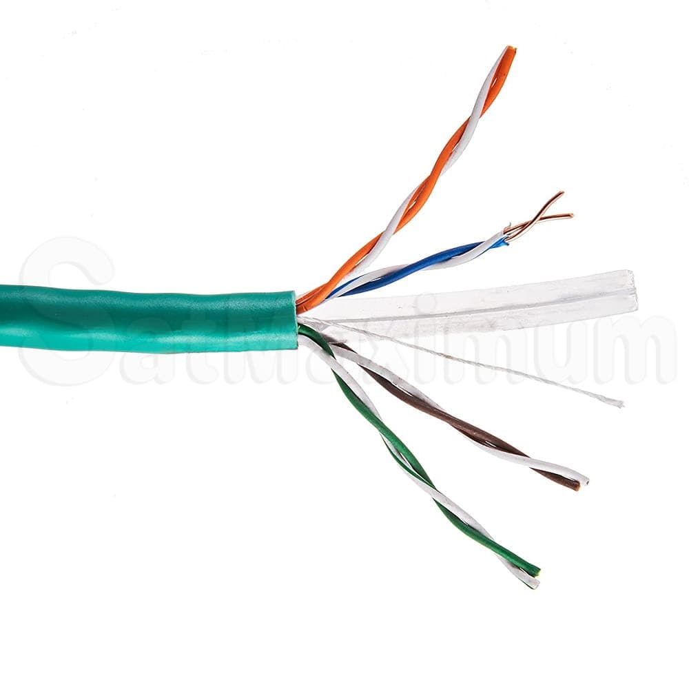       1000 FT CAT6 UTP solid Network Ethernet LAN Cable,Bulk wire, SatMaximum  - Green