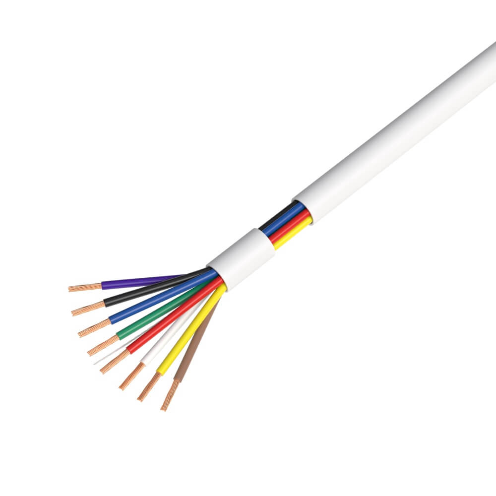 18 AWG 8-conductor stranded copper-clad aluminum wire