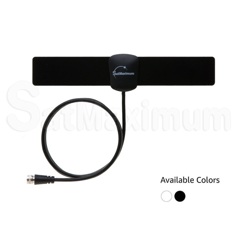25 miles HDTV Ultra Thin Indoor Antenna Black