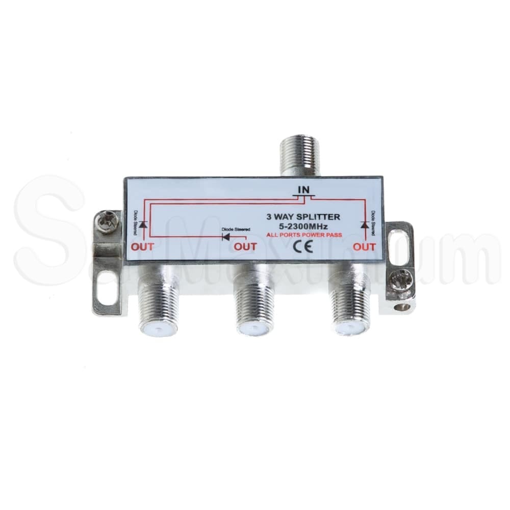 3 Way Coaxial Cable Splitter
