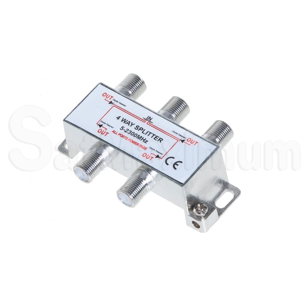 4 Way Coaxial Cable Splitter