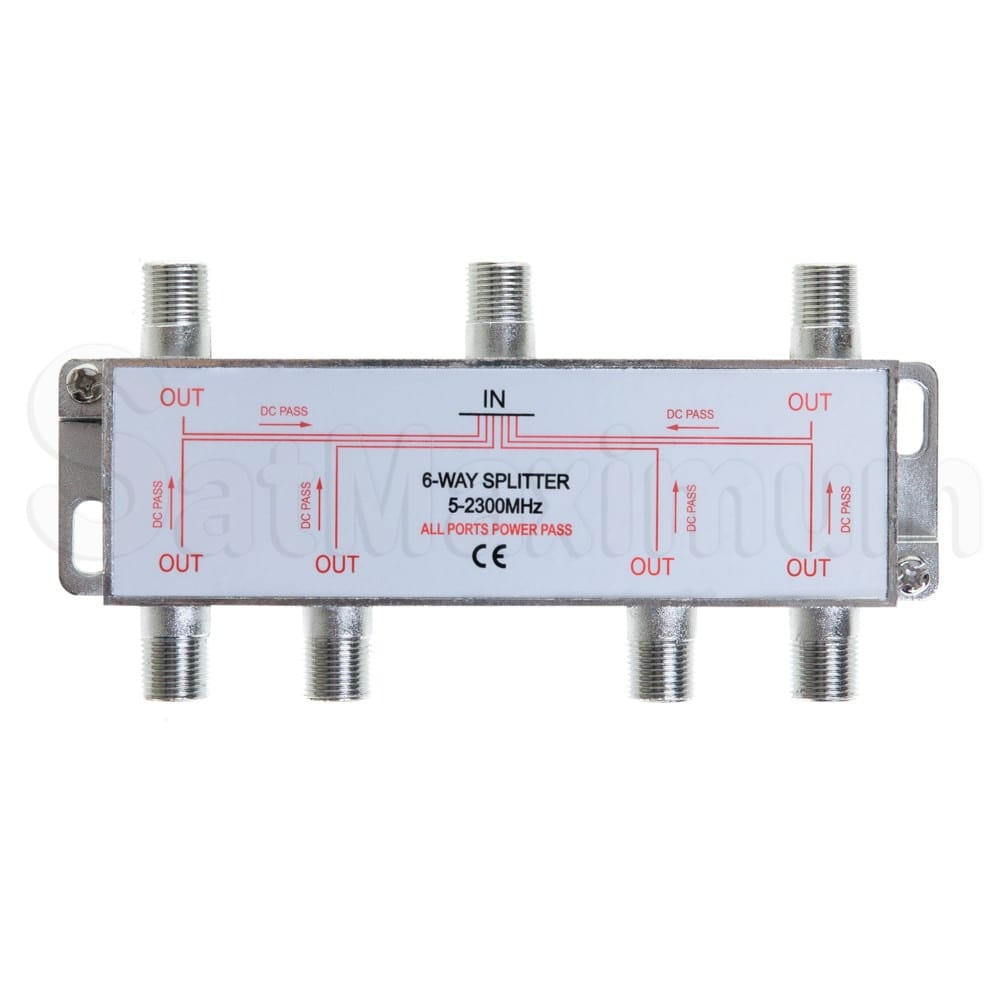 6 Way Coaxial Cable Splitter