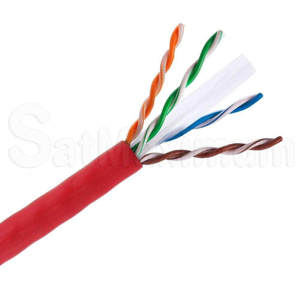1000ft CAT6A UTP Network Ethernet LAN Cable Red