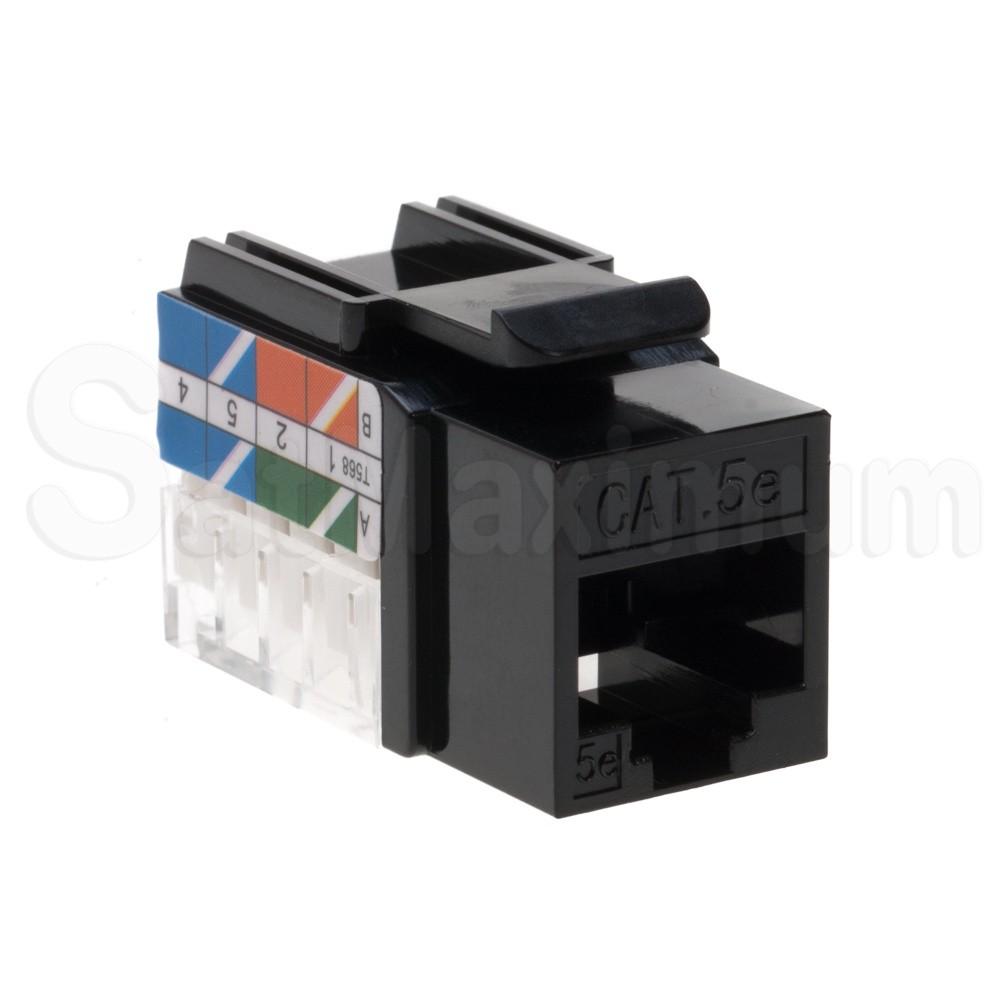 Cat5E Keystone Jack RJ45 - Black