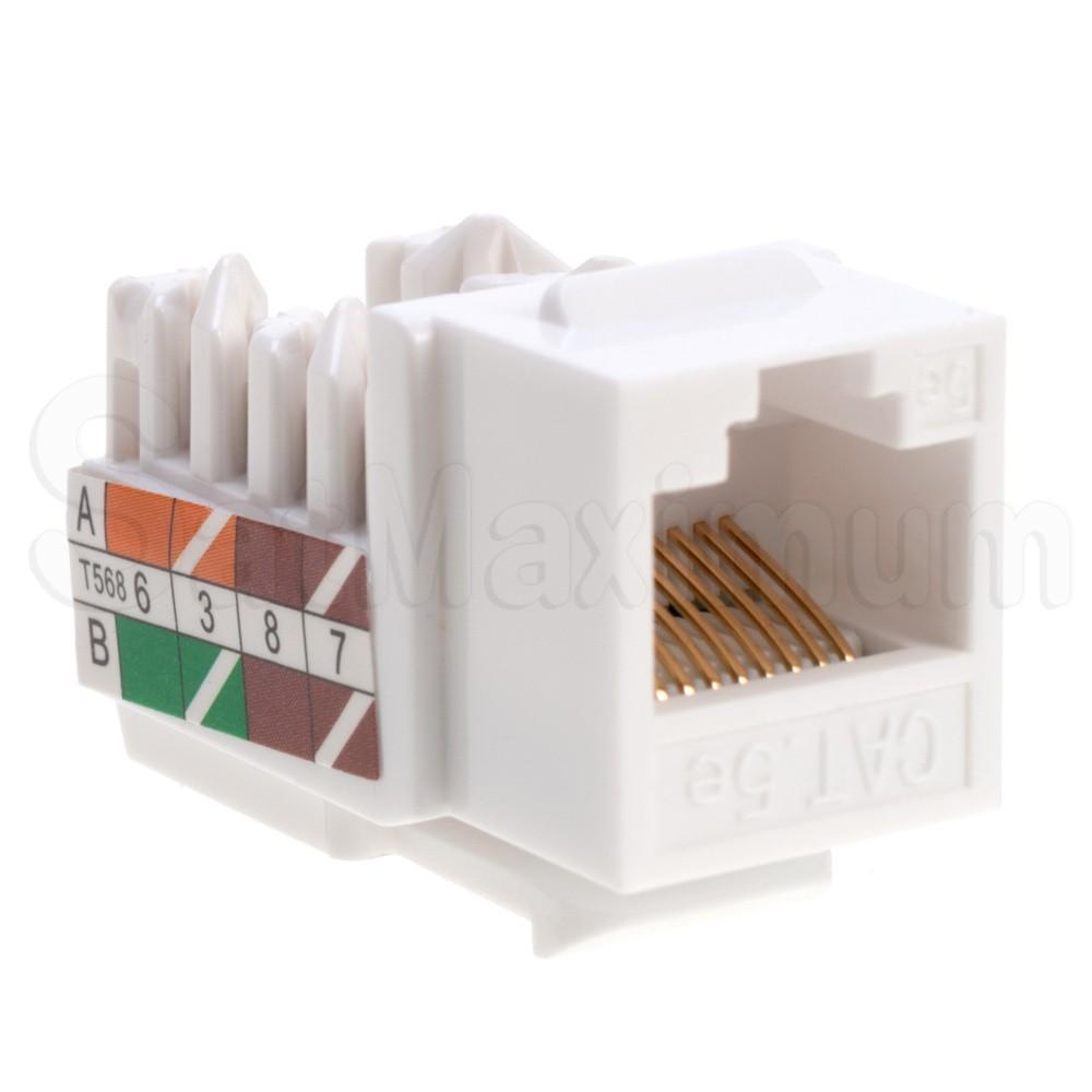 Cat5E Keystone Jack RJ45 - White