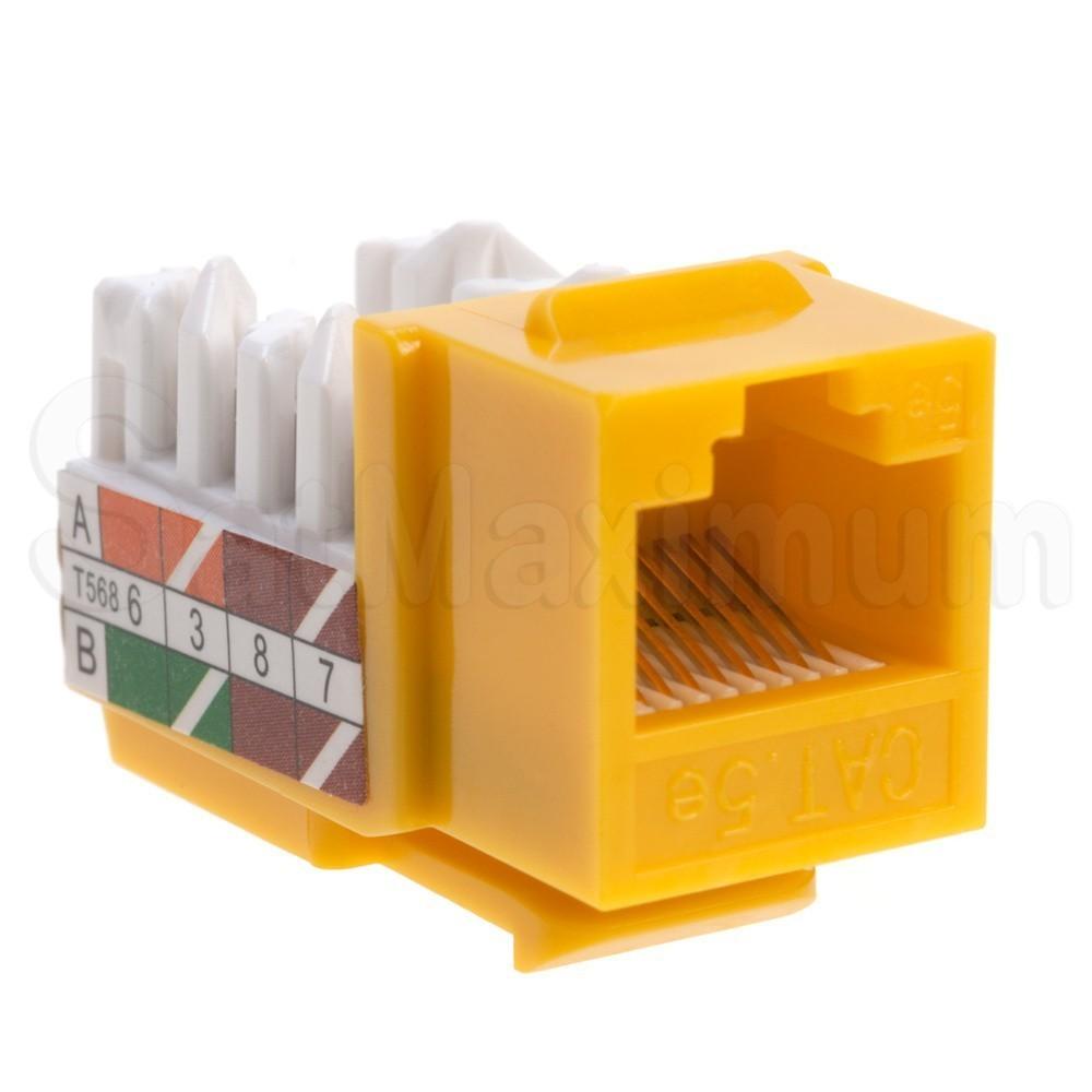 Cat5E Keystone Jack RJ45 - Yellow