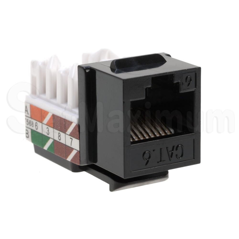 Cat6 Keystone Jack RJ45 Black
