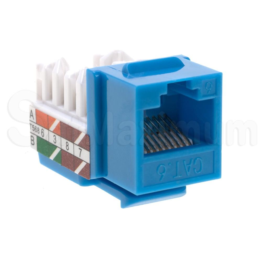 Cat6 Keystone Jack RJ45 Blue