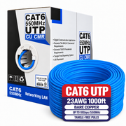 1000FT UTP Copper CAT6 Cable, Bulk wire, PoE, PoE+, PoE++, SatMaximum