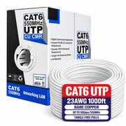 Cat6 Copper Cable 1000ft White Primary