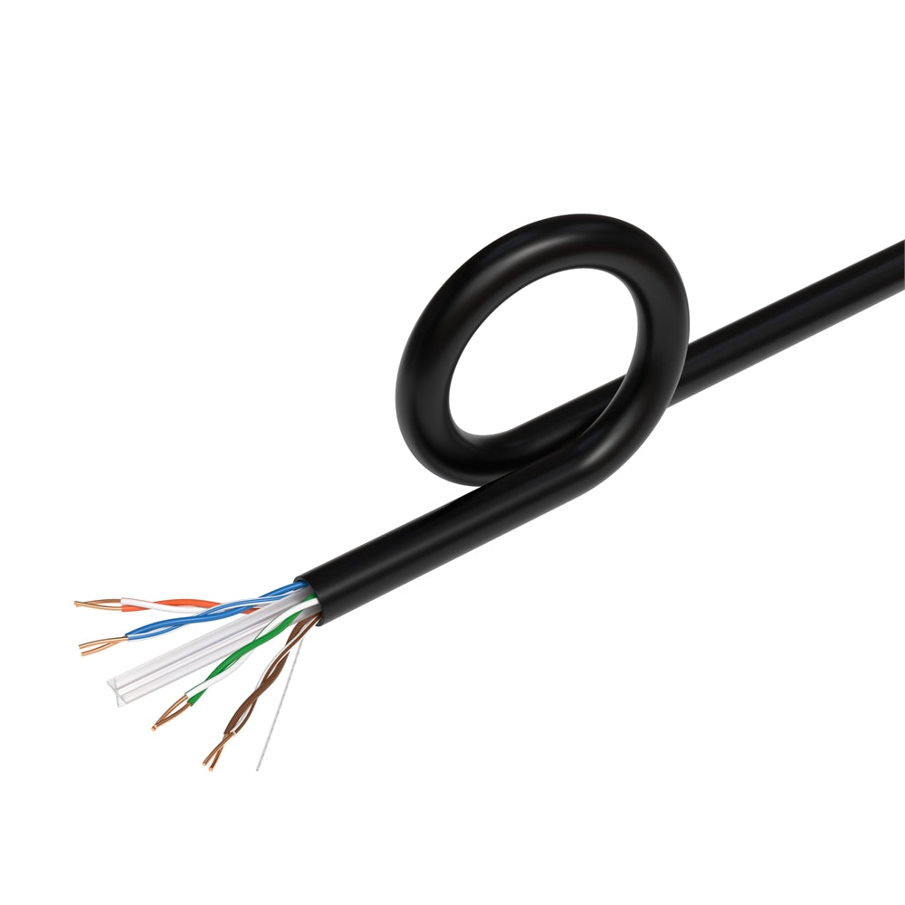 Cat6 Plenum 1000ft Black Loop