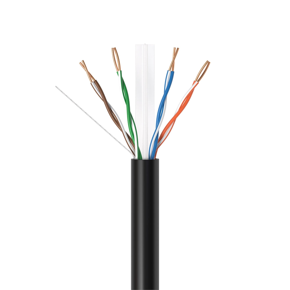 Cat6 Plenum 1000ft Black Vertical