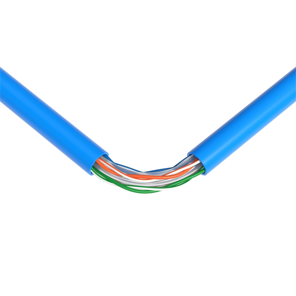 Cat6 Plenum 1000ft Blue Bent