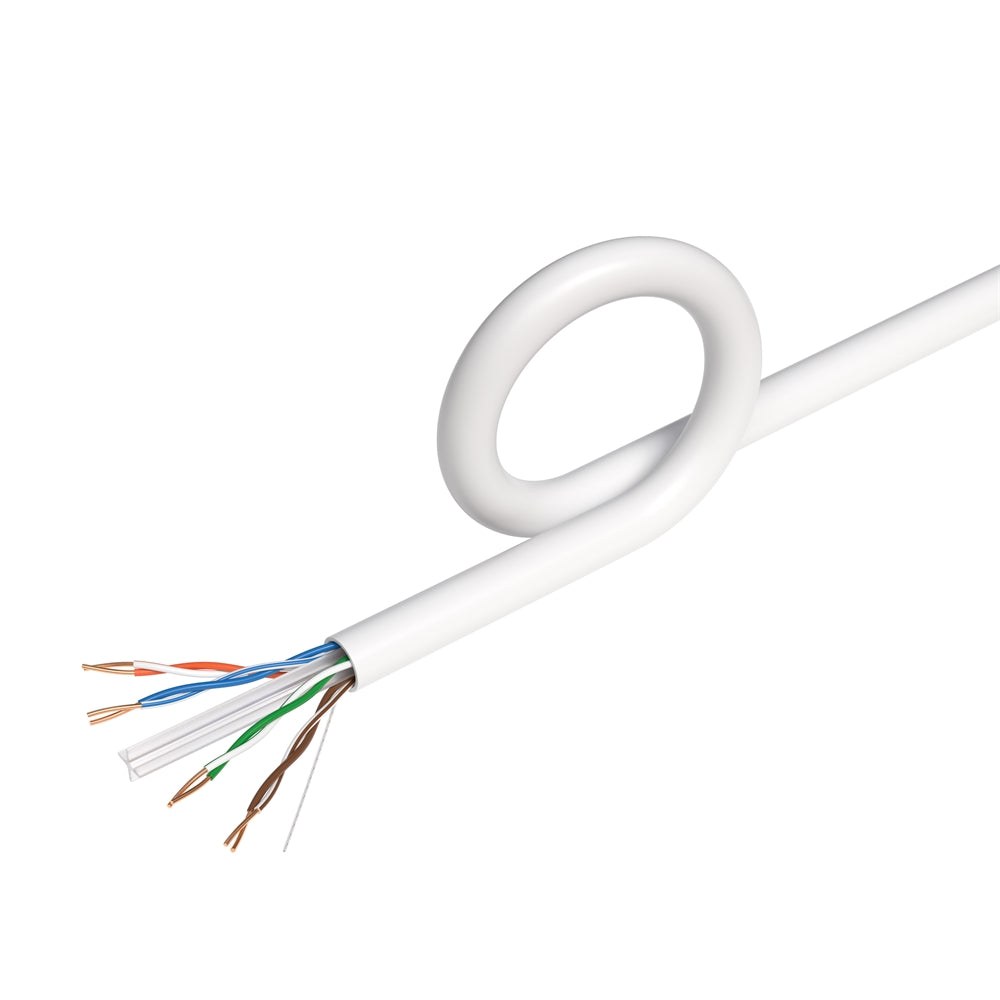 Cat6 Plenum 1000ft White Loop
