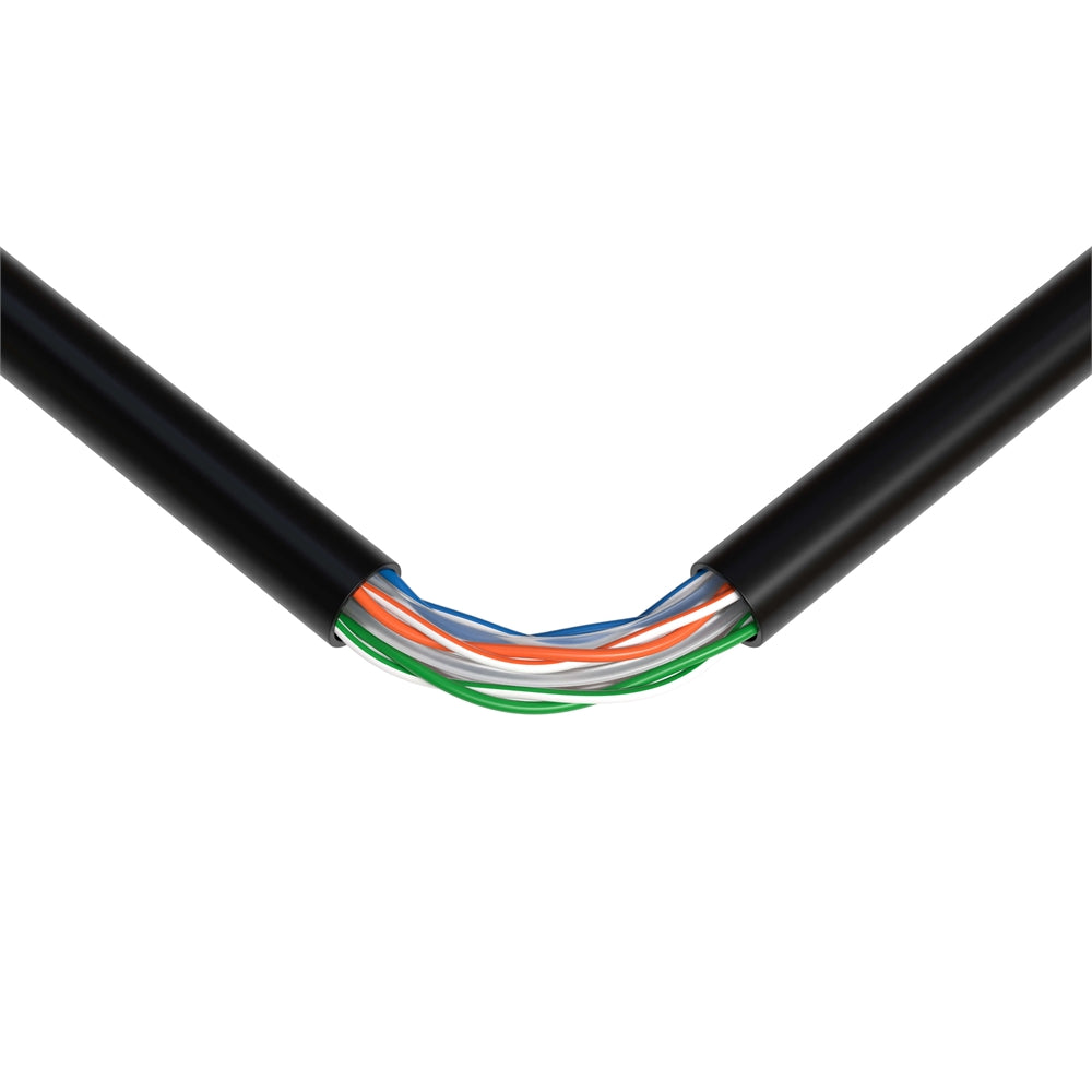 Cat6 Riser 1000ft Black Bent