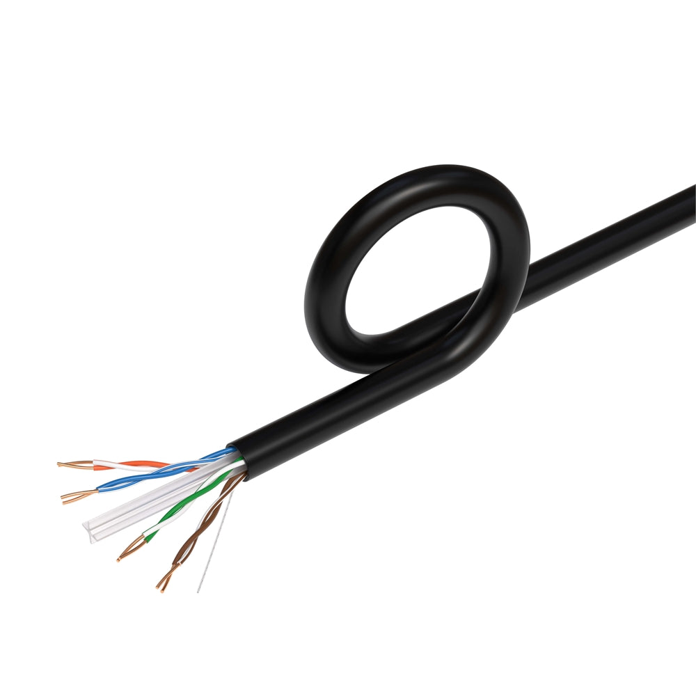 Cat6 Riser 1000ft Black Loop