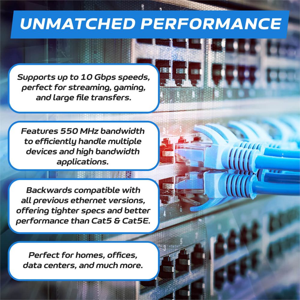 Cat6 Riser 1000ft Black Performance