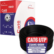 Cat6 Riser 1000ft Black Primary
