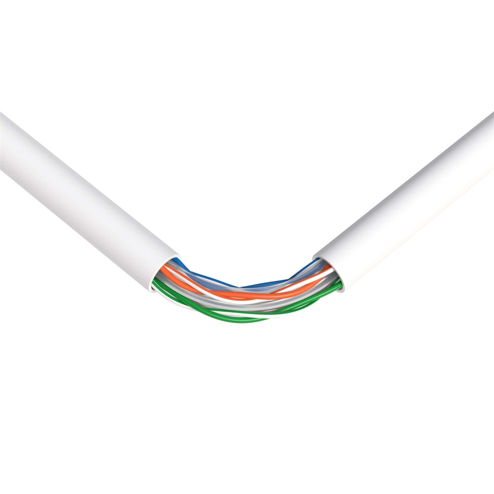 Cat6 Riser 1000ft White Bent