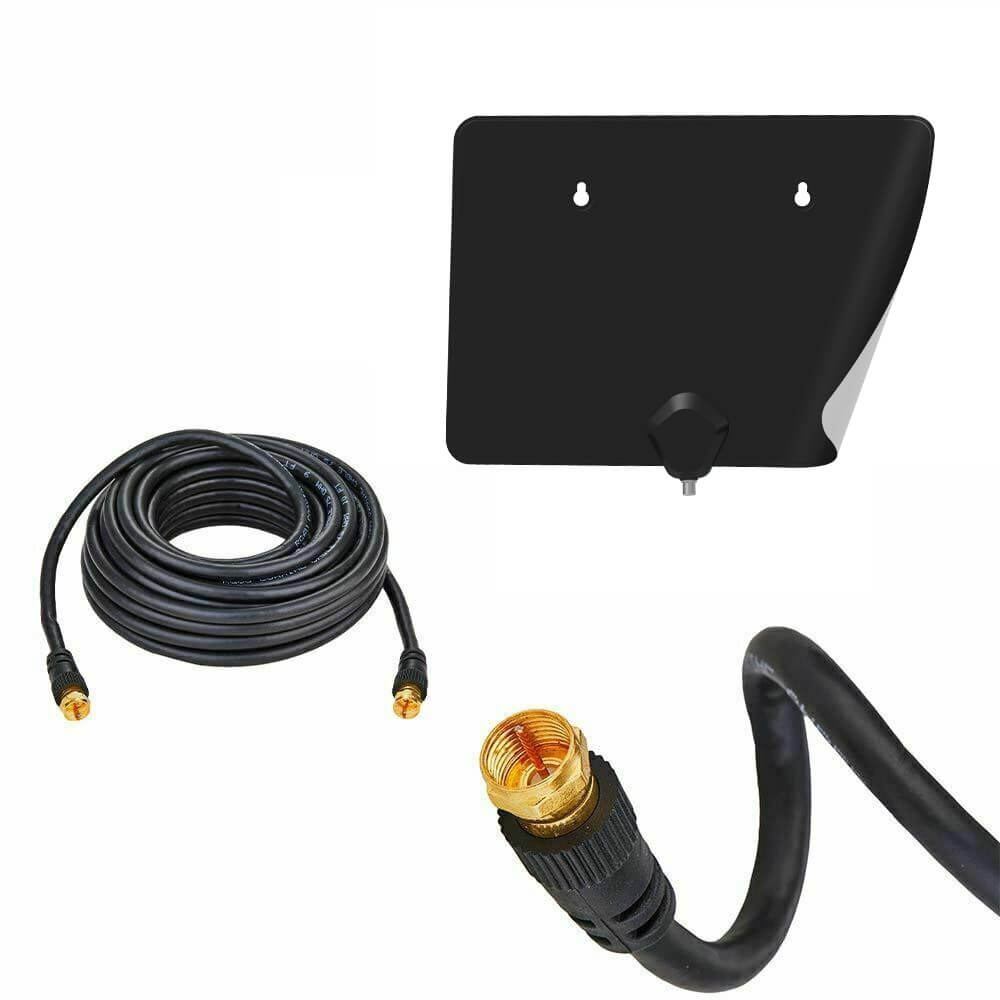 45 Miles Indoor Dual-Color HDTV Antenna with Detached Cable