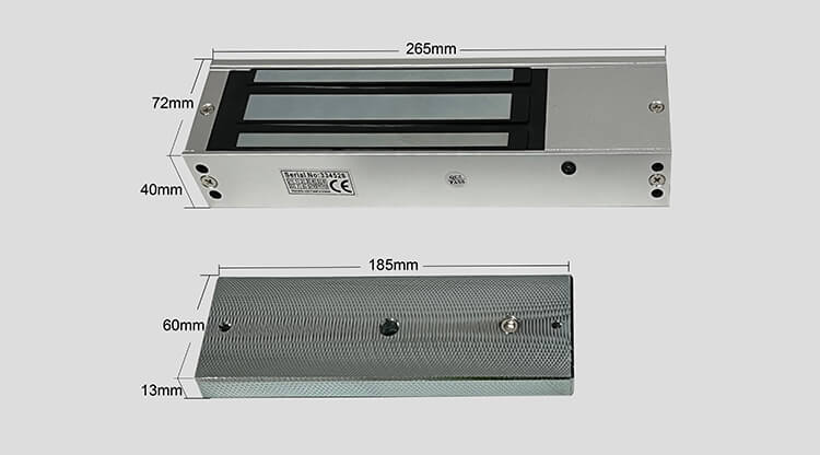 Heavy Duty Single Door Magnetic Lock - 1200lb Holding Force, 12V DC, Secure