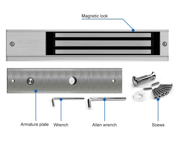 Heavy Duty Single Door Magnetic Lock - 1200lb Holding Force, 12V DC, Secure