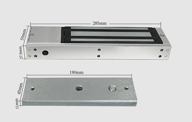 Magnetic Lock with LED Indicators 800lb Holding Force, 12V, 400mA Secure Access