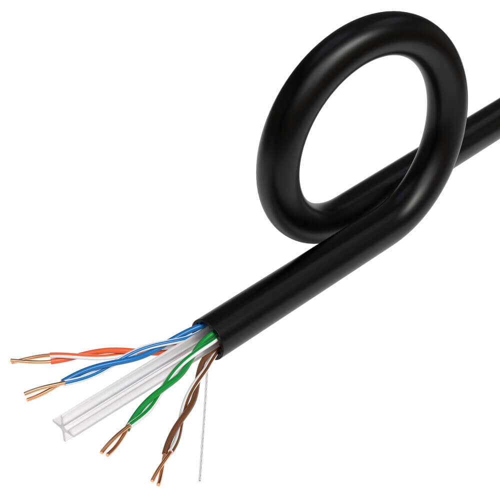 1000 ft CAT6A UTP Bulk Ethernet Cable – 23 AWG Solid Copper, PoE/PoE+/PoE++