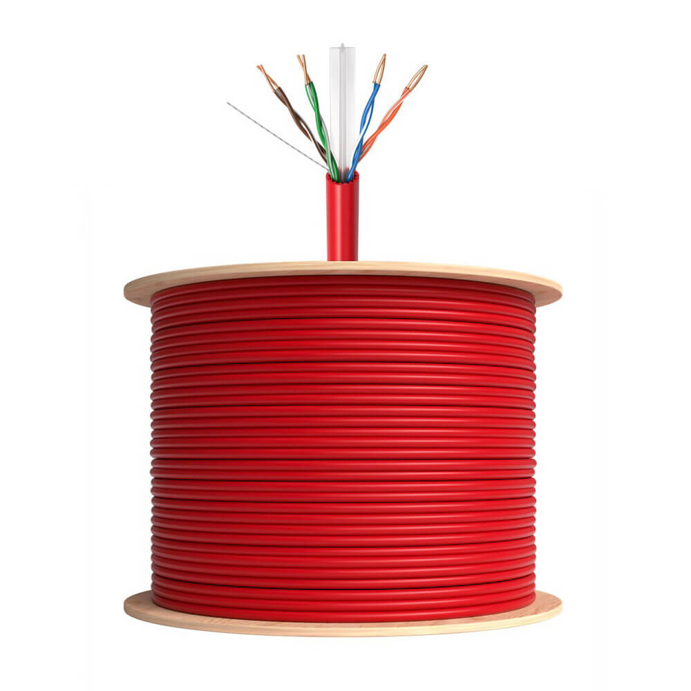 1000 ft CAT6A UTP Bulk Ethernet Cable – 23 AWG Solid Copper, PoE/PoE+/PoE++