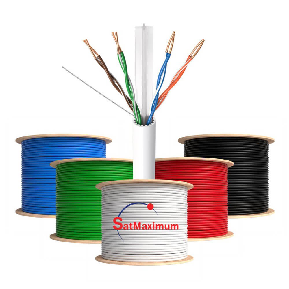 1000 ft CAT6A UTP Bulk Ethernet Cable – 23 AWG Solid Copper, PoE/PoE+/PoE++