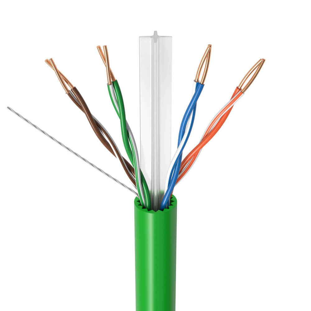 1000 ft CAT6A UTP Bulk Ethernet Cable – 23 AWG Solid Copper, PoE/PoE+/PoE++