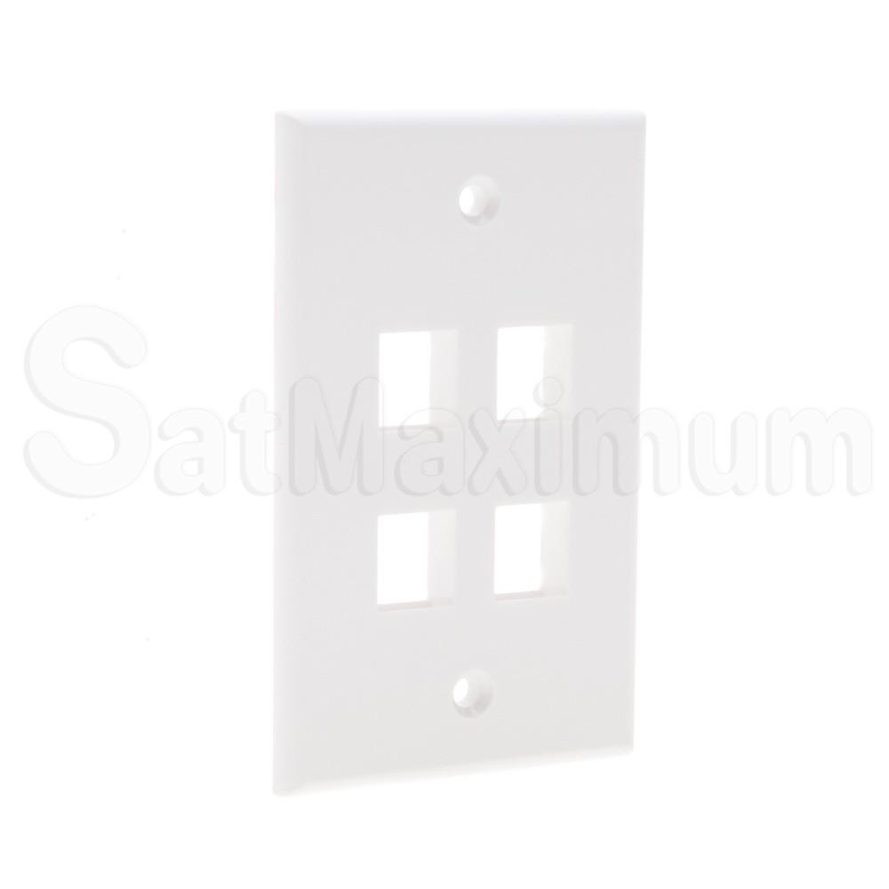Keystone Wallplate 4 ports