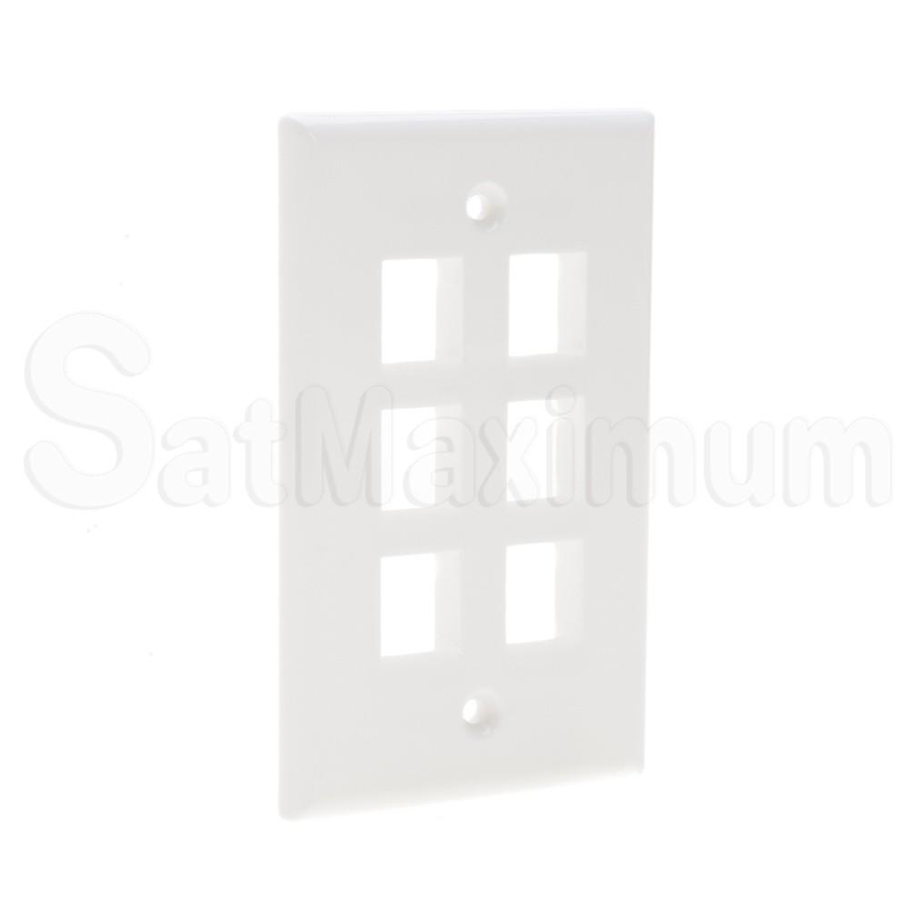 Keystone Wallplate 6 ports