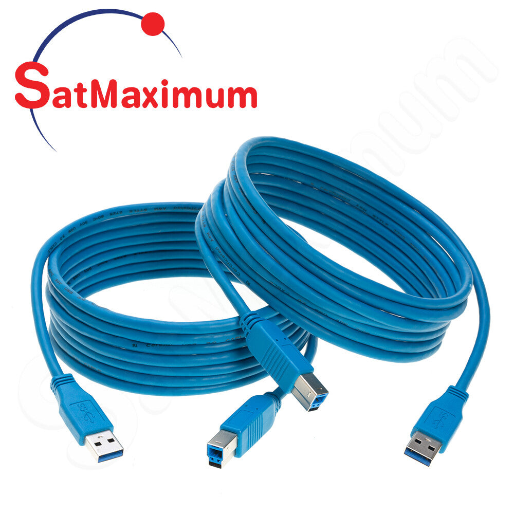 USB 3.0 type A male to B male Cable, Blue