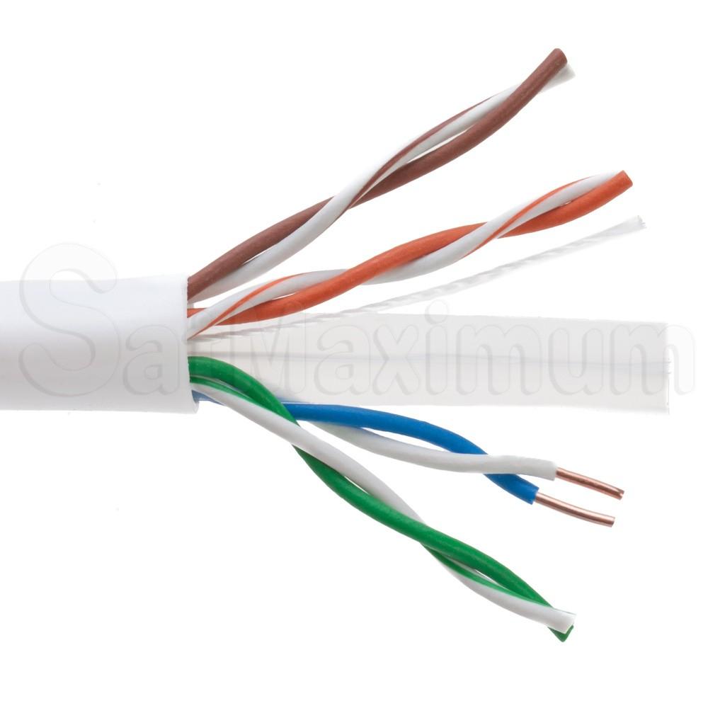 Choose Length: 1000ft CAT5E CAT6 Cable 1000FT UTP Solid Network Ethernet CAT5 Bulk Wire RJ45 LAN cat5e, White 