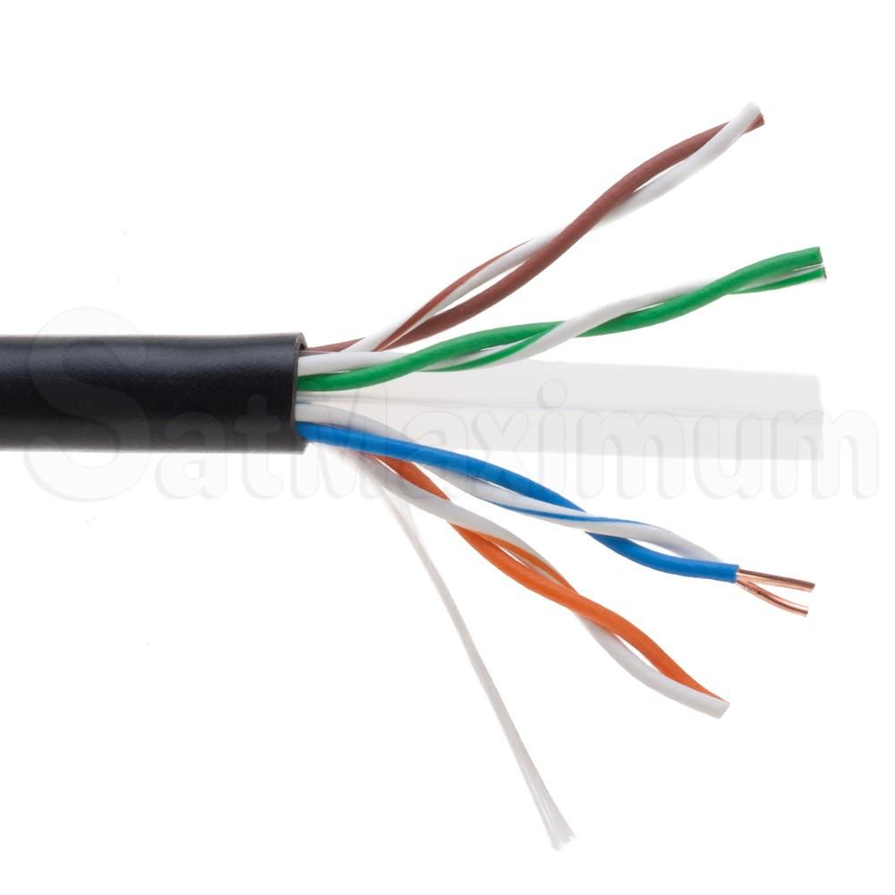 BULK Cat6 Cable Plenum 1000 FT UTP 4pairs Ethernet Cat 6 Black for sale online 