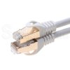 S/FTP CAT7 Copper Patch Cord Gold Plated Shielded Network Ethernet LAN Cable White