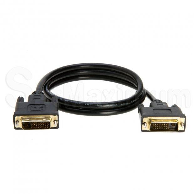 DVI-D Dual Link Video Cable Male to Male (24+1),Gold Plated 3FT
