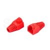 Red RJ45 Strain Relief Boots for CAT5 and CAT6, Pack of 50
