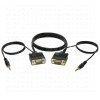 SVGA Male to Male Monitor Cable, + Audio 3.5 mm Gold Plated