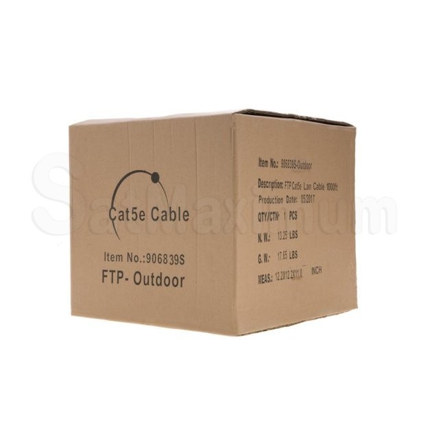 500FT FTP CAT5e Outdoor, Direct Burial,shielded solid Cable Bulk wire, SatMaximum