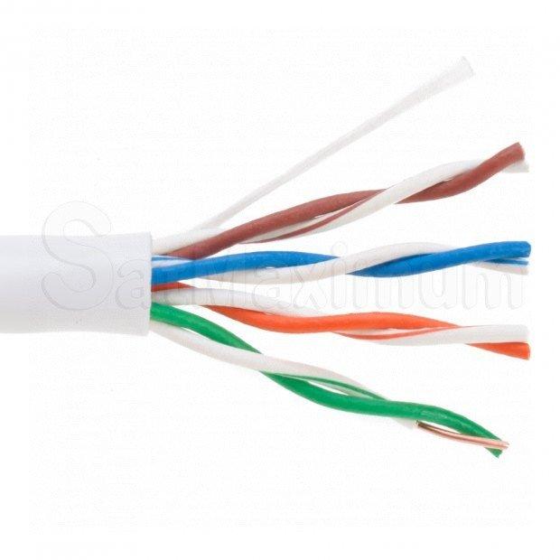 1000FT CAT5e UTP solid Bare Copper Network Ethernet LAN Cable, Bulk wire, SatMaximum