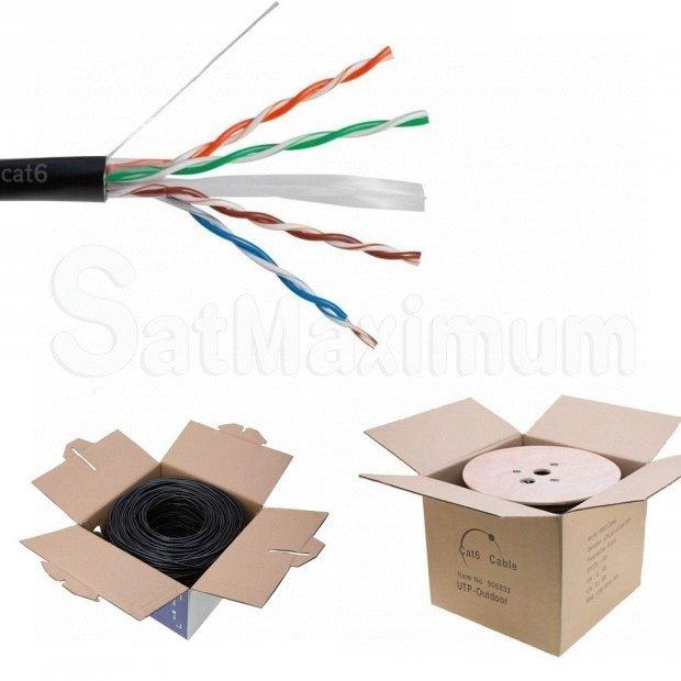 CAT6 Outdoor Cable Packaging: 500FT - Pull Box, 1000FT - Wooden Spool