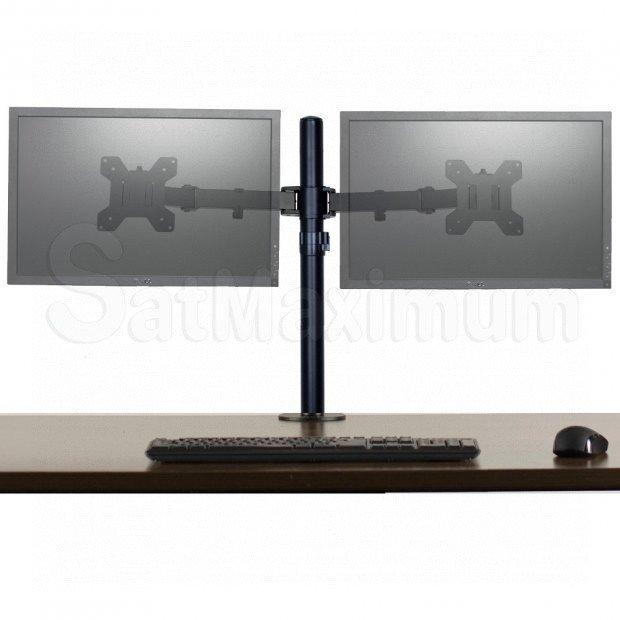 Dual Monitor Desk Mount for 17-27 Inch Double Heavy Duty Arm LED LCD VESA 75x100