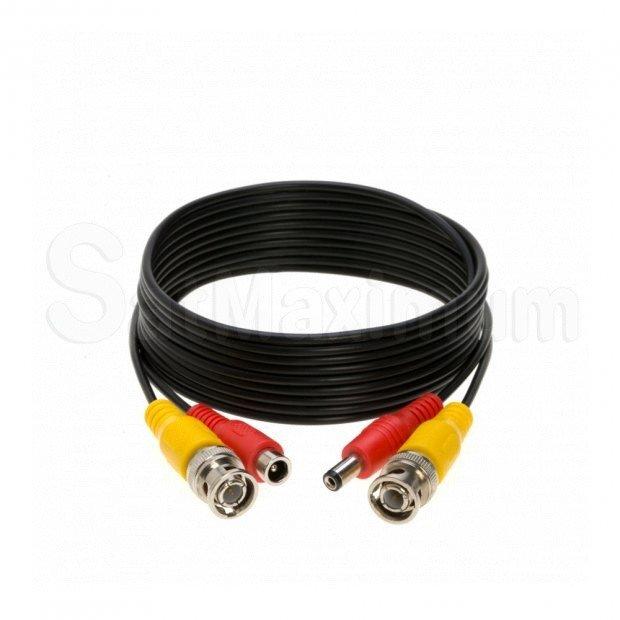 Plug & Play Black, 10 10FT Black Premade BNC Video Power Cable / Wire For Security Camera Surveillance System DVR CCTV 