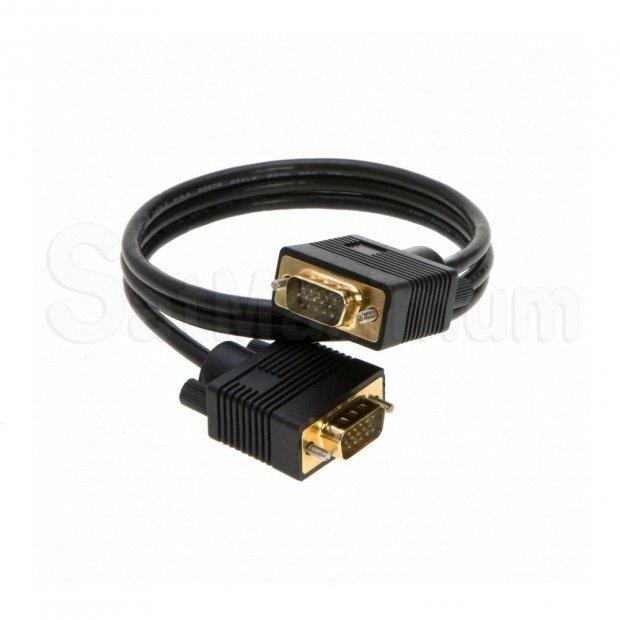SVGA Male to Male Monitor Cable, Gold Plated, SatMaximum